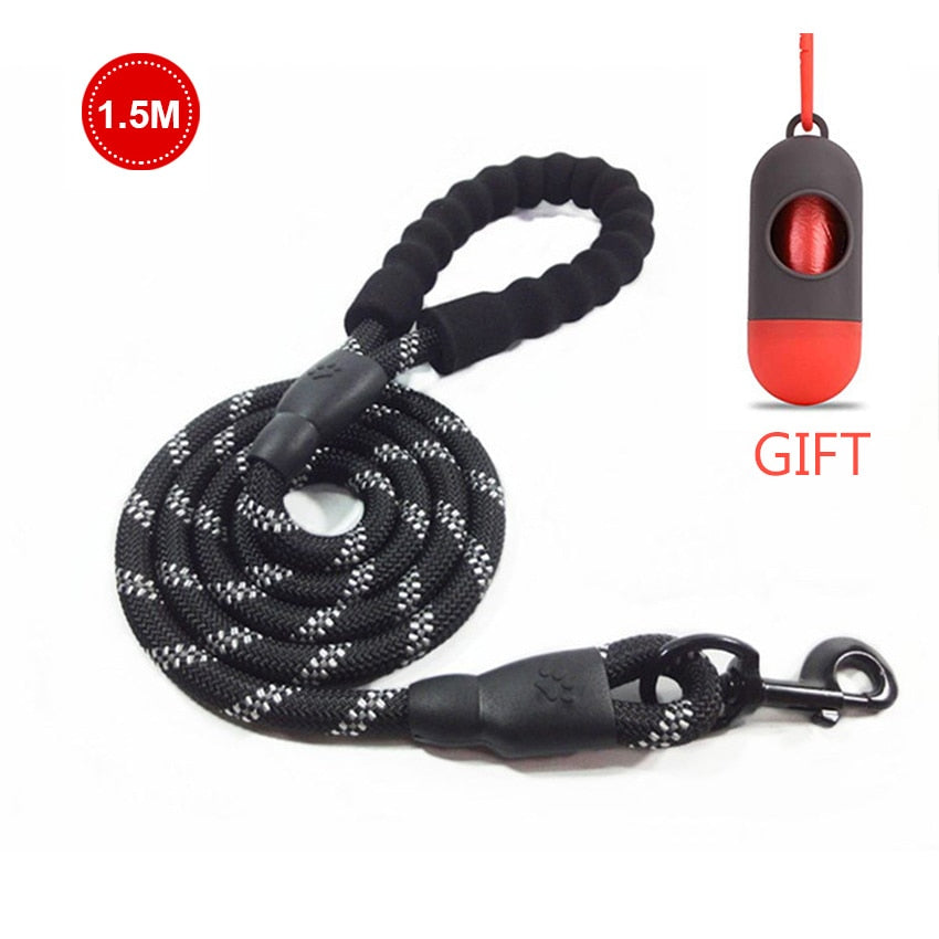 Heavy Duty Reflective Dog Leash 1.5M Long with Comfortable Padded Handle