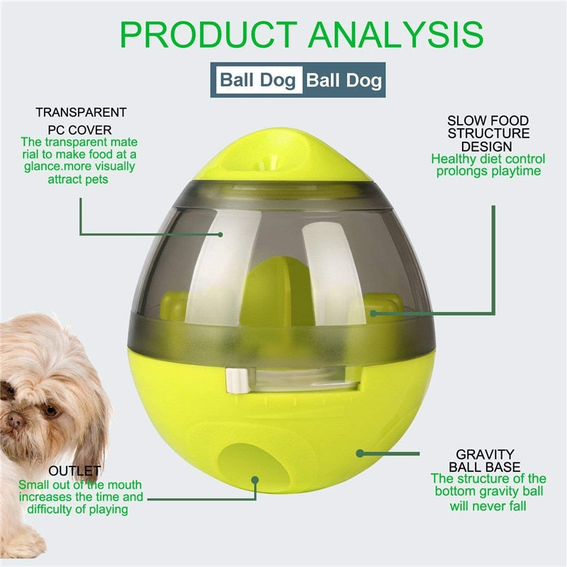 Interactive Pet Food Dispenser / IQ Treat Ball Toy For Playing