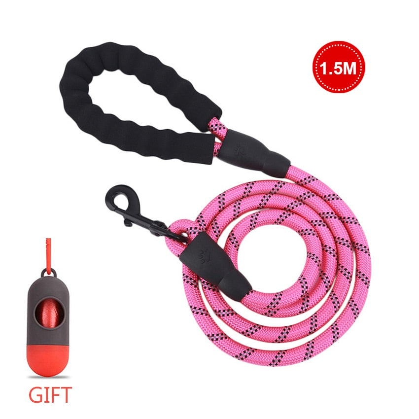 Heavy Duty Reflective Dog Leash 1.5M Long with Comfortable Padded Handle