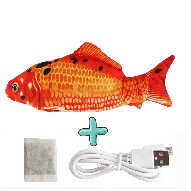 Interactive & Realistic Fish Toy For Cat to Play - Electric USB Charger