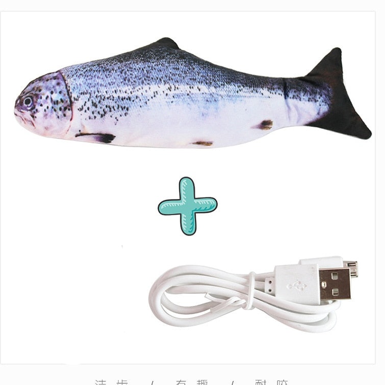 Interactive & Realistic Fish Toy For Cat to Play - Electric USB Charger