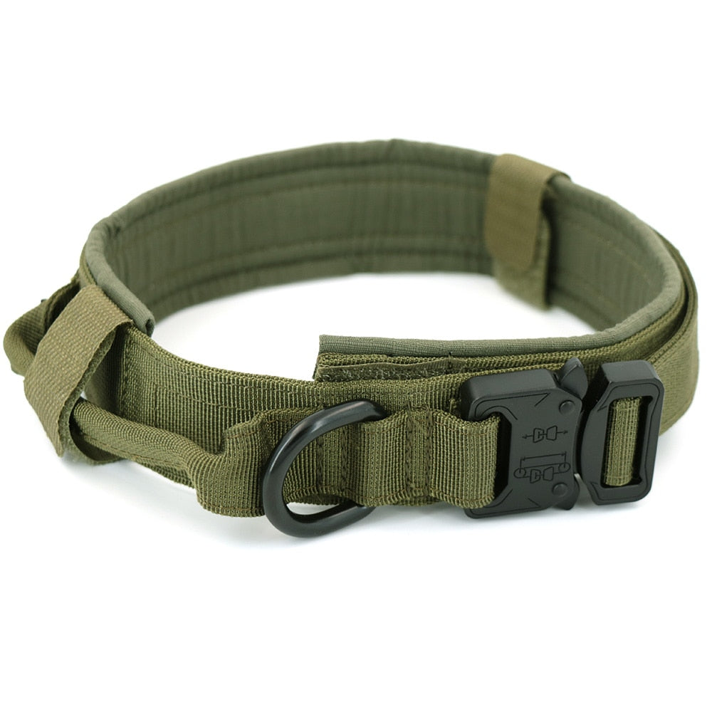 Adjustable Military Tactical Collar & Leash To Control & Handle Medium to Large Dog