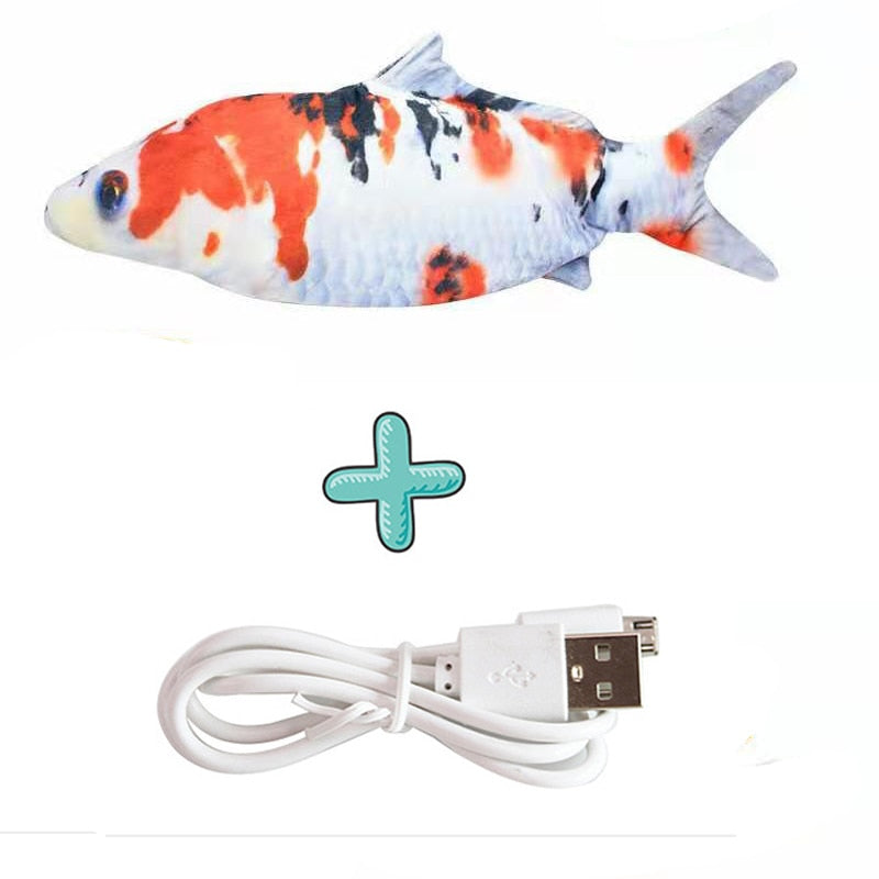 Interactive & Realistic Fish Toy For Cat to Play - Electric USB Charger