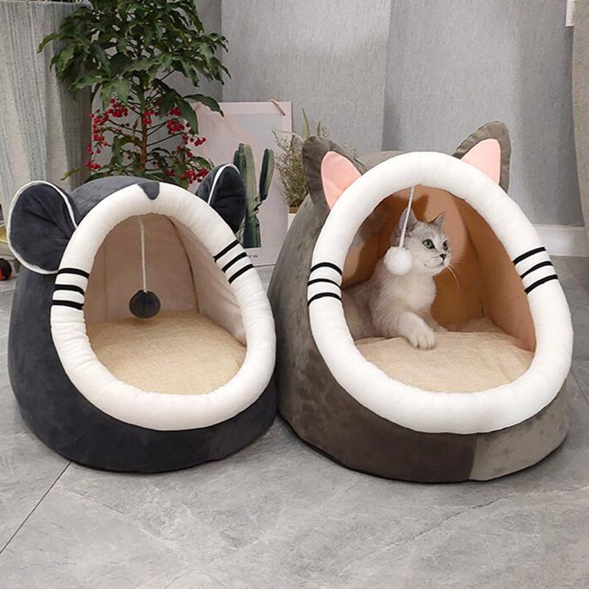 Warm Soft Comfy & Relaxing Cat Sleeping House & Bed