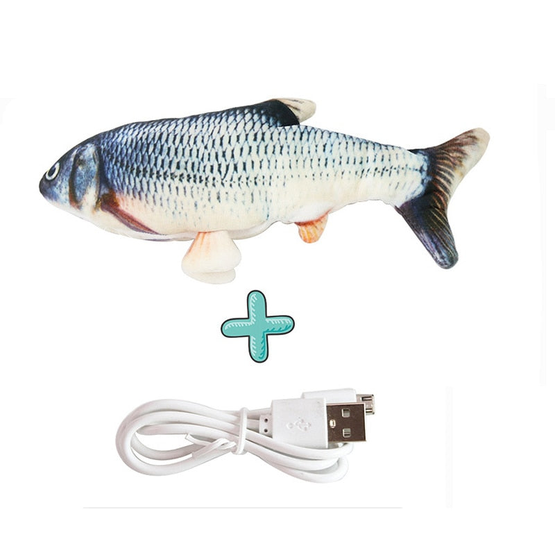 Interactive & Realistic Fish Toy For Cat to Play - Electric USB Charger