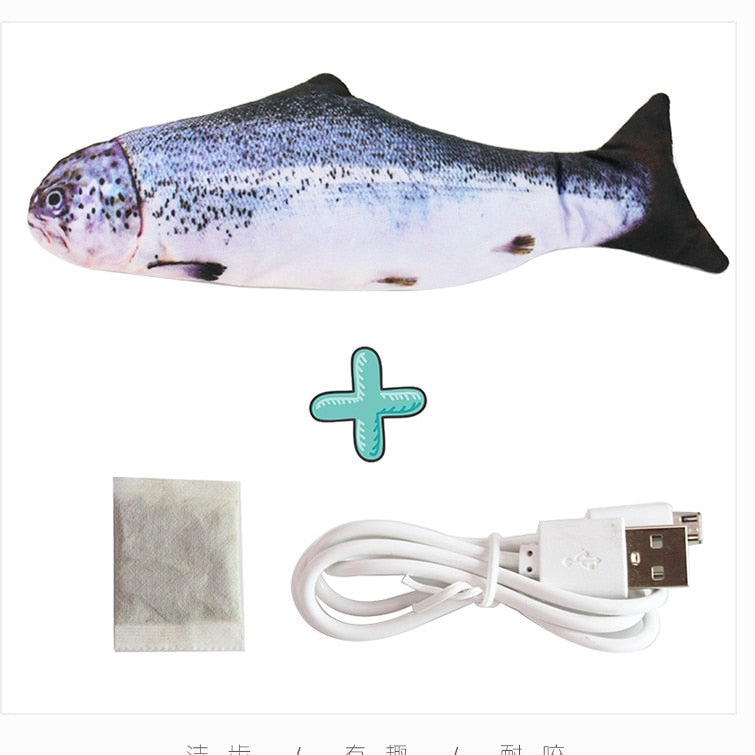 Interactive & Realistic Fish Toy For Cat to Play - Electric USB Charger