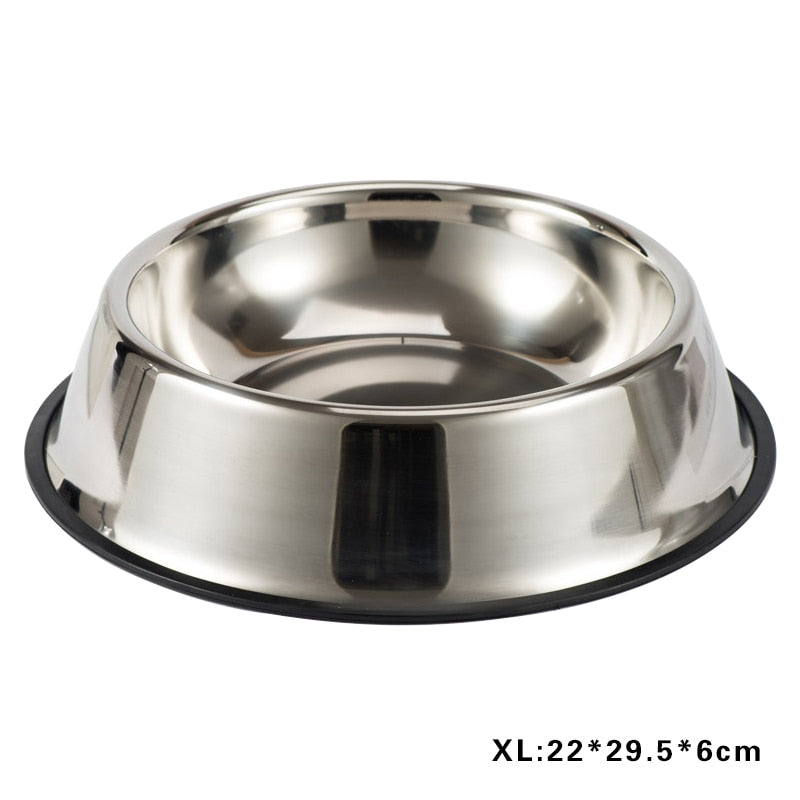Stainless Steel Non-slip Durable Feeding Bowls for Dog / Cat / Pet