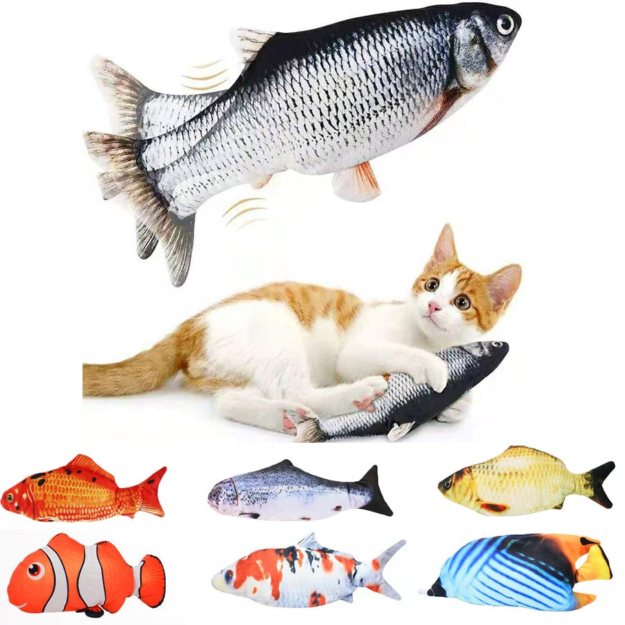 Interactive & Realistic Fish Toy For Cat to Play - Electric USB Charger