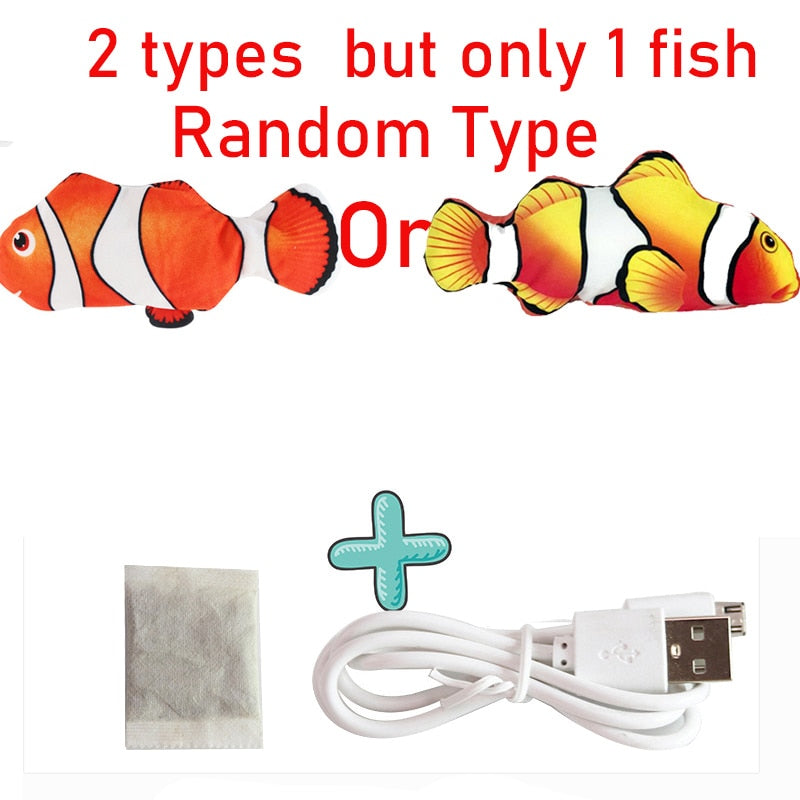 Interactive & Realistic Fish Toy For Cat to Play - Electric USB Charger