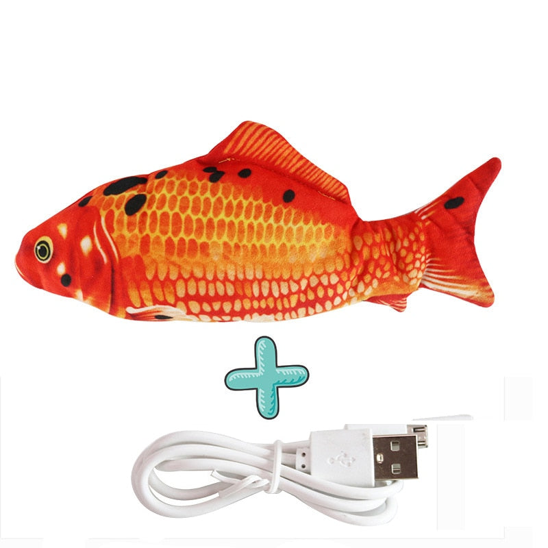 Interactive & Realistic Fish Toy For Cat to Play - Electric USB Charger