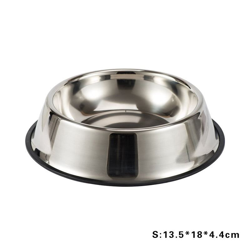 Stainless Steel Non-slip Durable Feeding Bowls for Dog / Cat / Pet