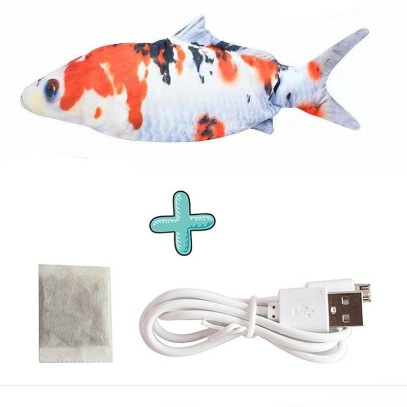 Interactive & Realistic Fish Toy For Cat to Play - Electric USB Charger