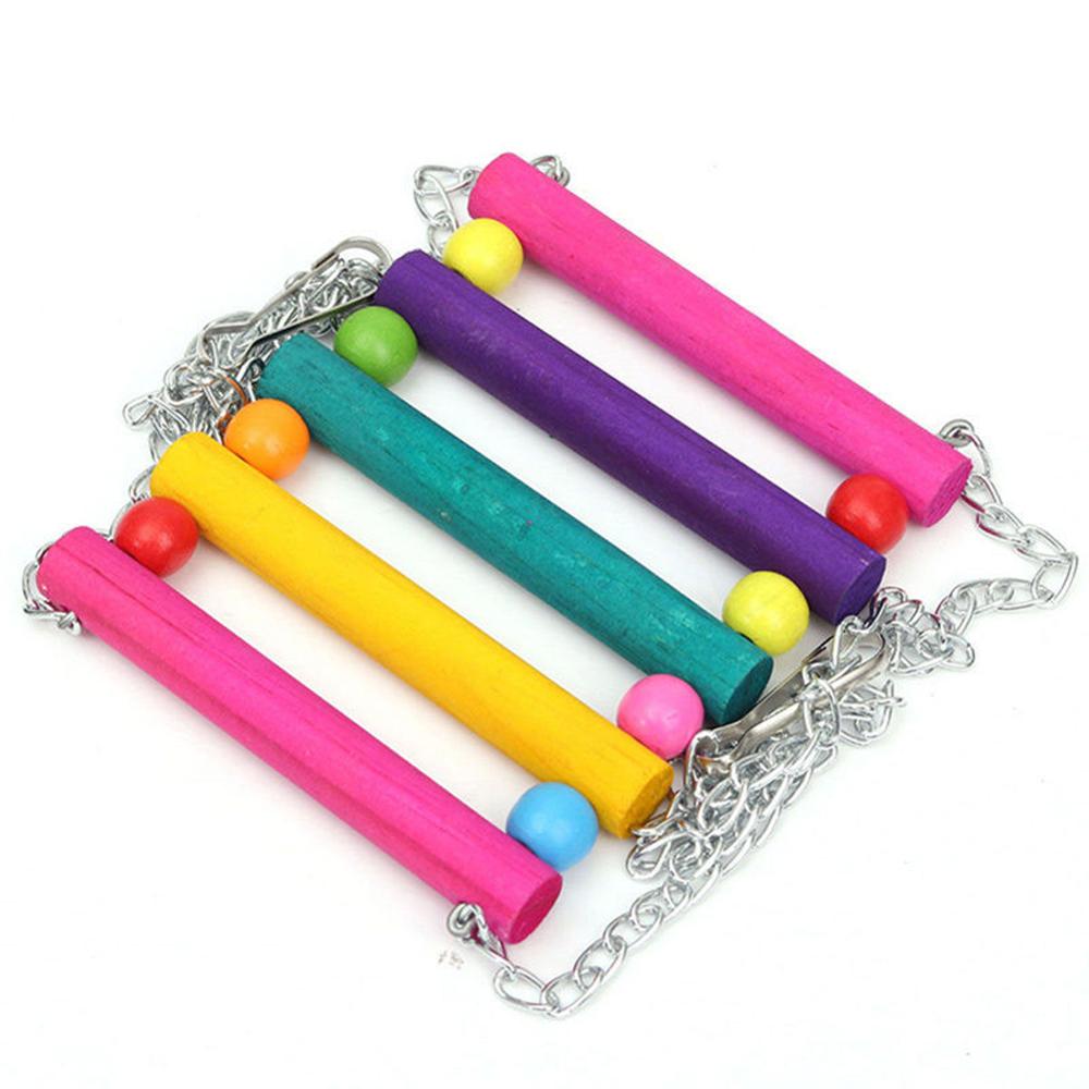 Colourful Bird Swing & Hanging Toy with Bell Attached