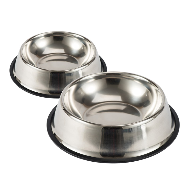 Stainless Steel Non-slip Durable Feeding Bowls for Dog / Cat / Pet