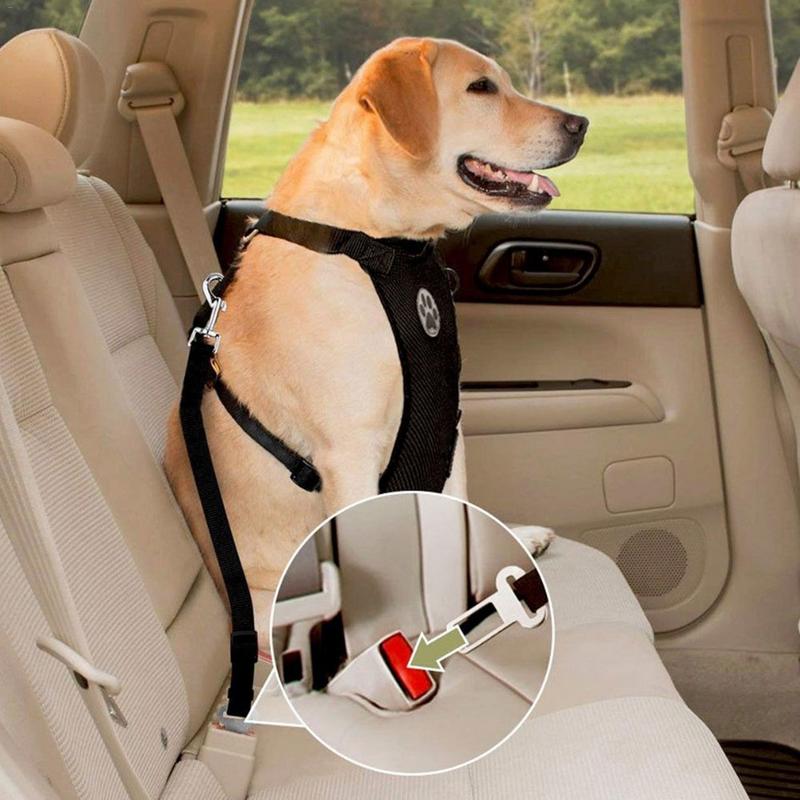 Breathable Dog Harness Leash With Adjustable Safety Seat Belt Straps For Car