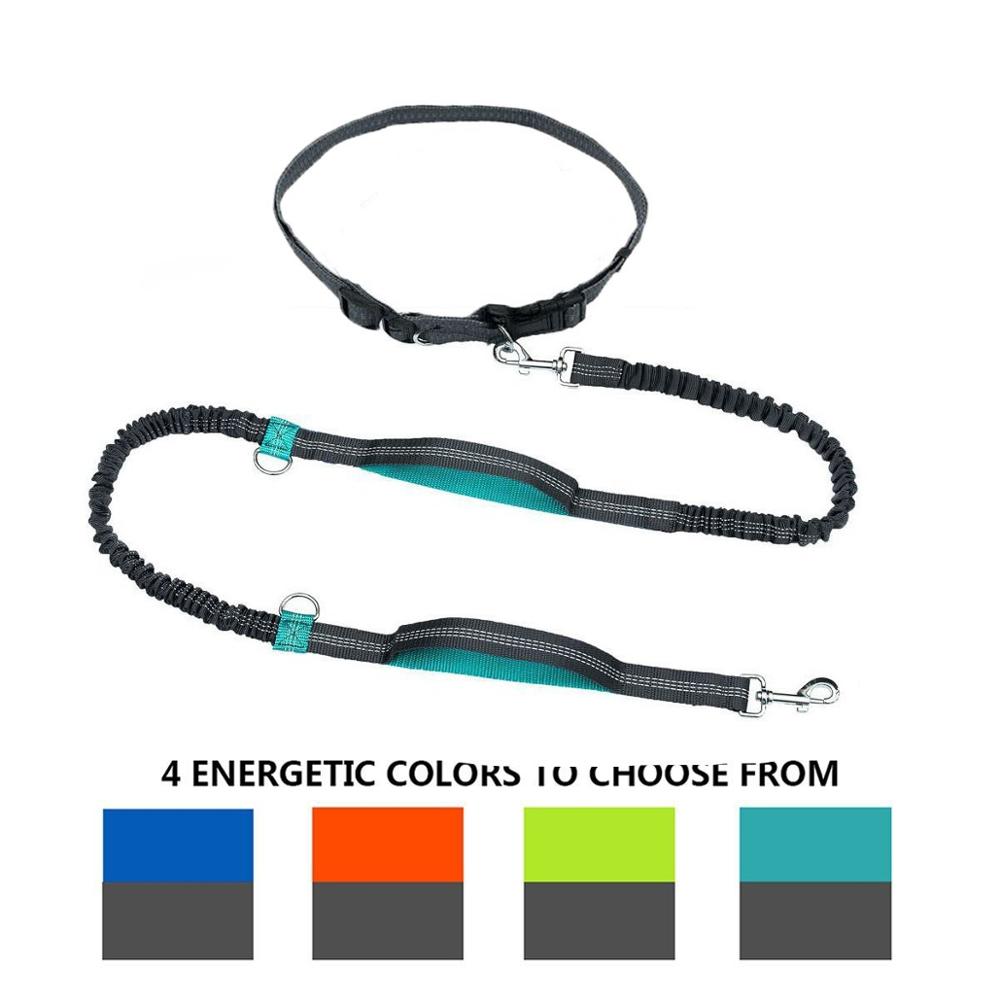 Waist Belt / Hands Free Dog Leash For Dual Handles Reflective Strip