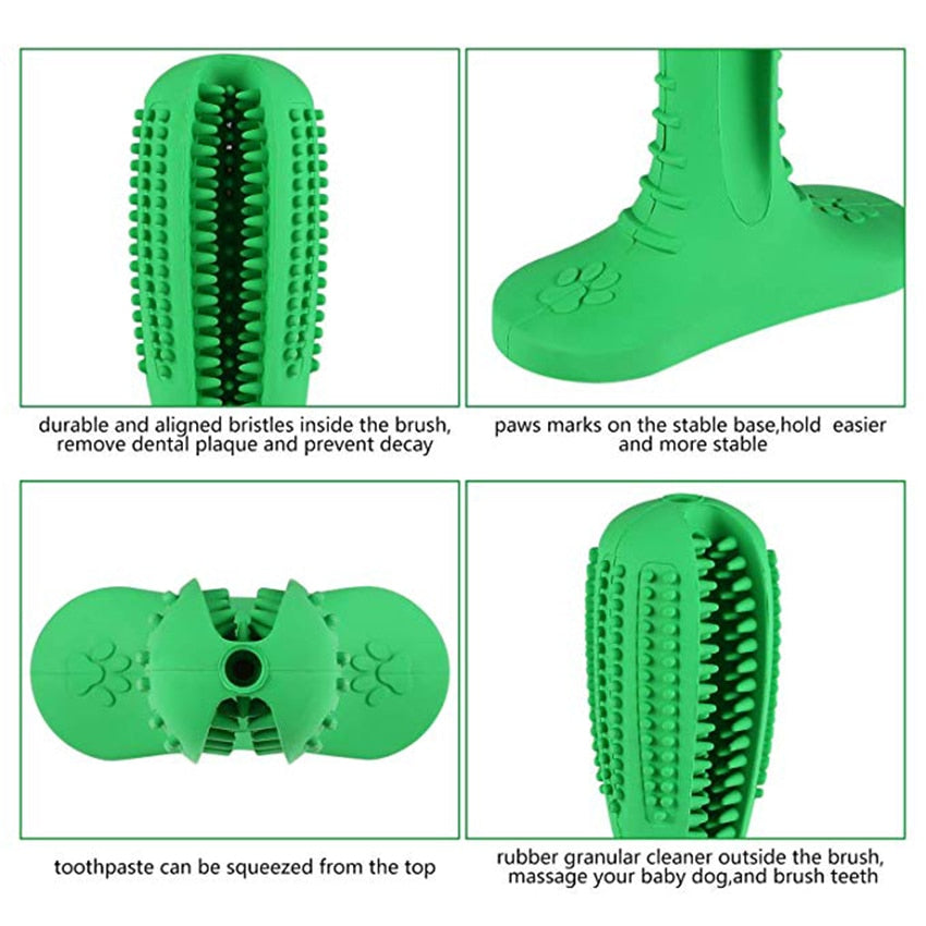 Green Oral Care Bite Stick For Dog To Chew - Brushing Toy