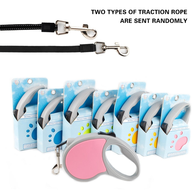 3M/5M Dog Leash Automatic Retractable Durable Nylon Traction Rope Belt