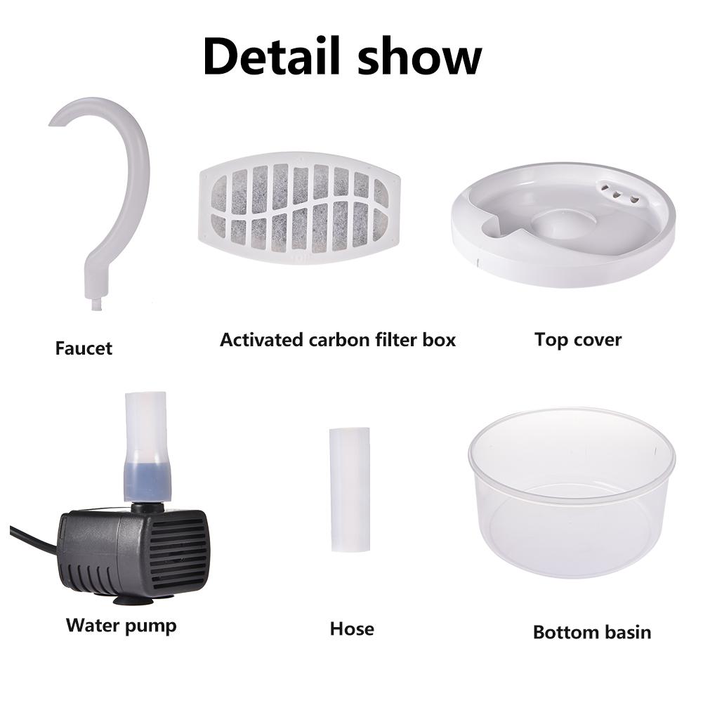 2L Cat Automatic Water Dispenser / Fountain With LED Blue Light & USB Powered