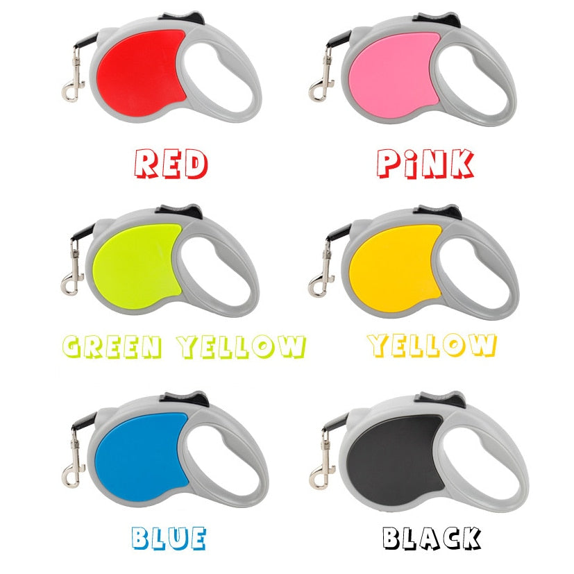 3M/5M Dog Leash Automatic Retractable Durable Nylon Traction Rope Belt