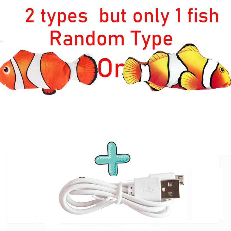 Interactive & Realistic Fish Toy For Cat to Play - Electric USB Charger