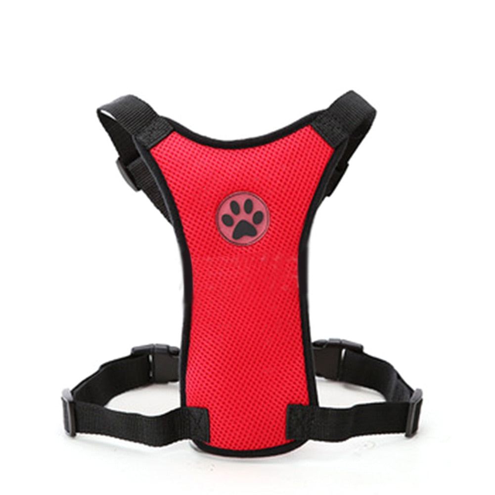 Breathable Dog Harness Leash With Adjustable Safety Seat Belt Straps For Car