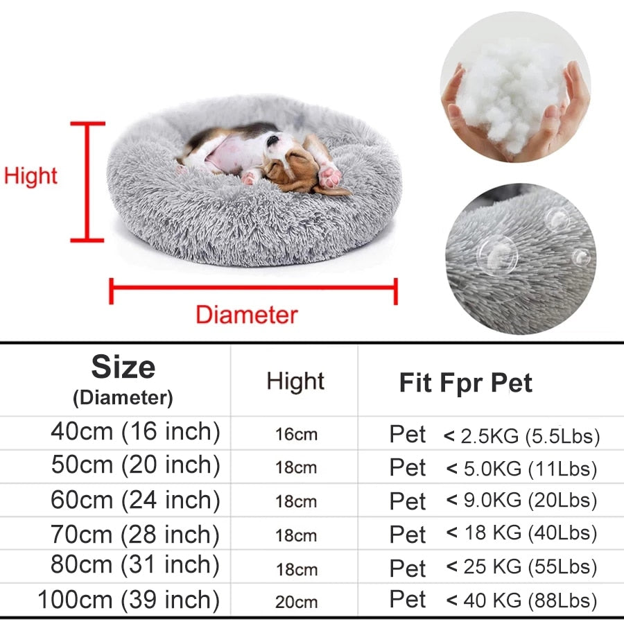 Warm & Soft Round Cushion Sofa Bed For Dog or Cat