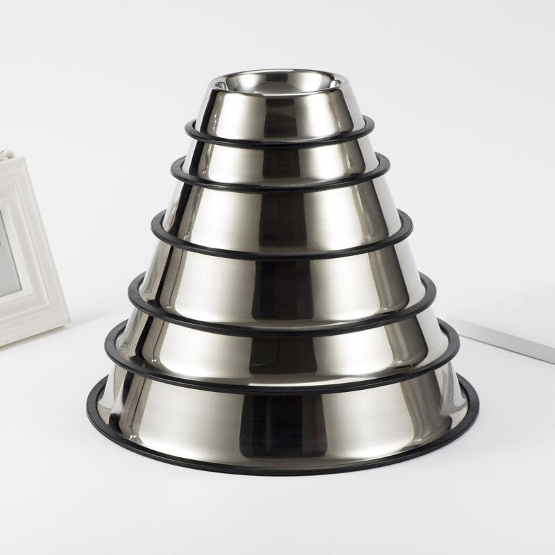 Stainless Steel Non-slip Durable Feeding Bowls for Dog / Cat / Pet