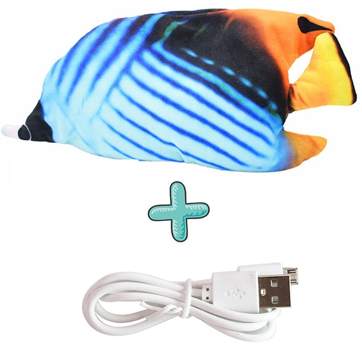 Interactive & Realistic Fish Toy For Cat to Play - Electric USB Charger