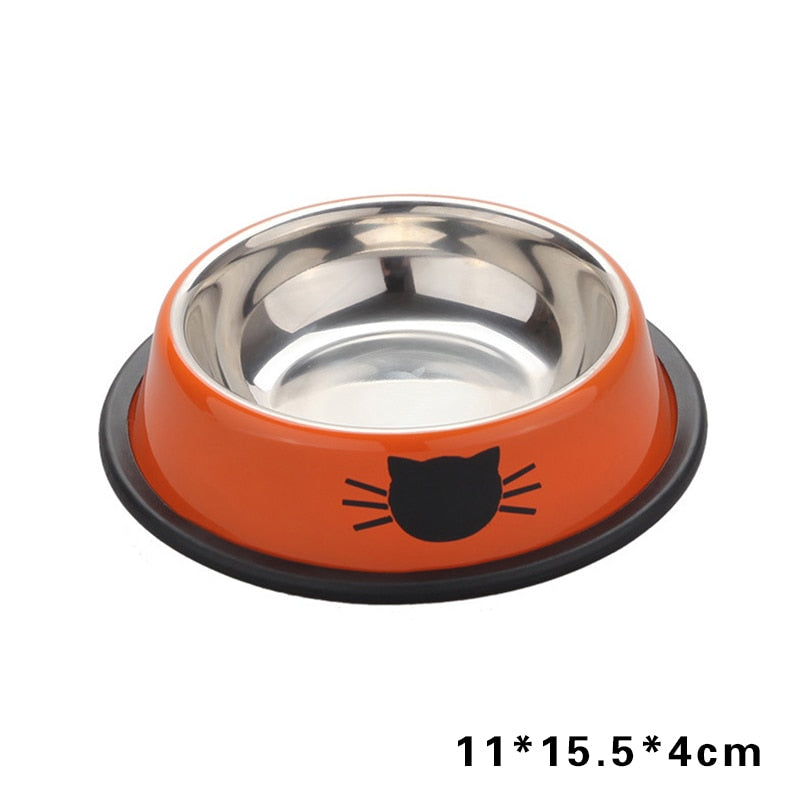 Stainless Steel Non-slip Durable Feeding Bowls for Dog / Cat / Pet