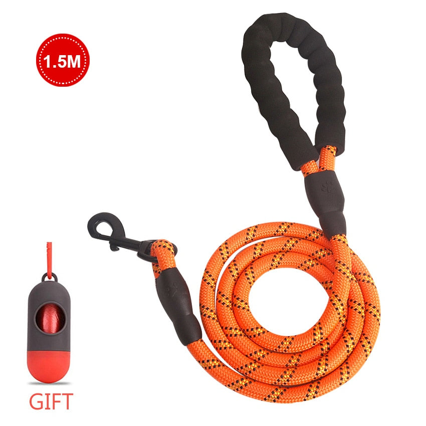 Heavy Duty Reflective Dog Leash 1.5M Long with Comfortable Padded Handle
