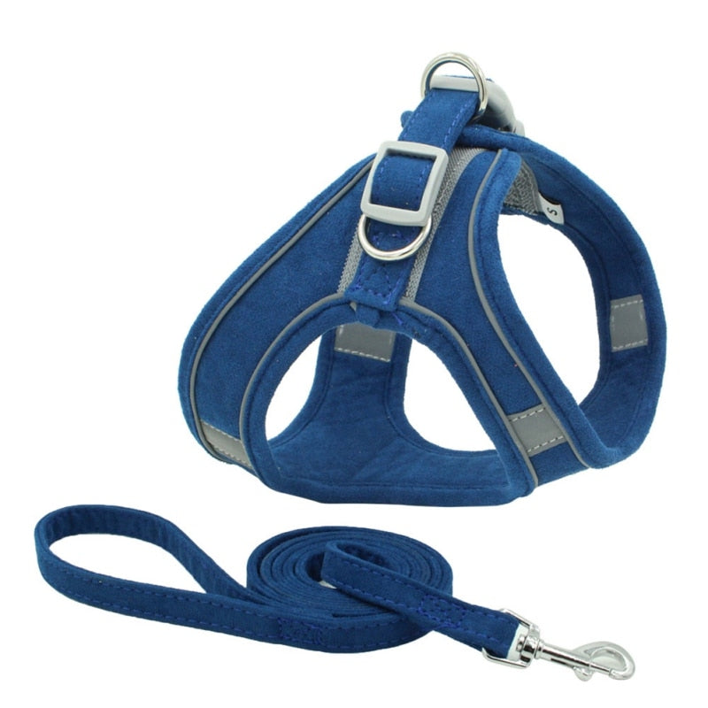 Reflective Breathable Harness Vest With Adjustable Leash For Small Medium Dog