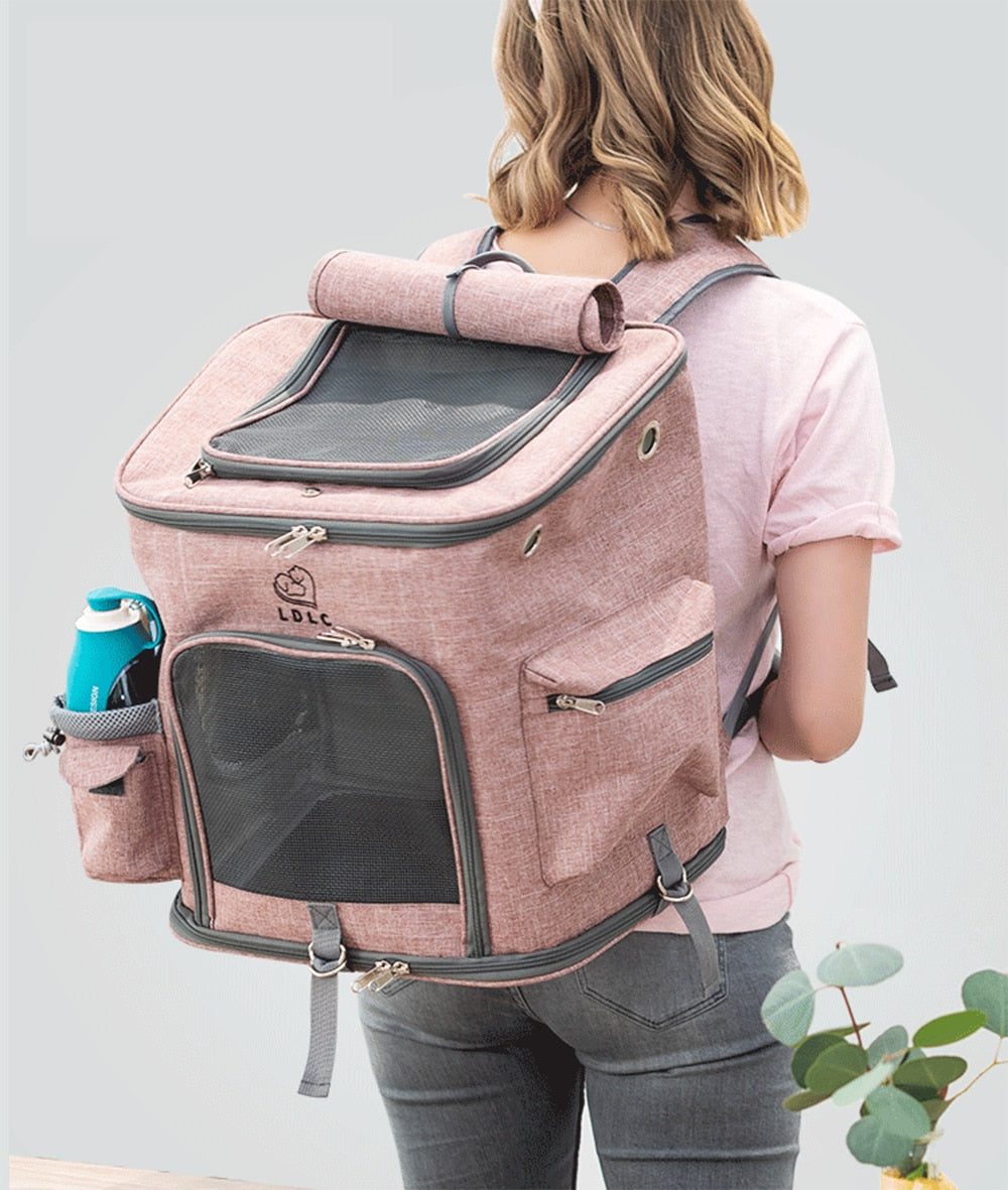 Outdoor Cat / Dog Breathable Carrier Backpack with Storage