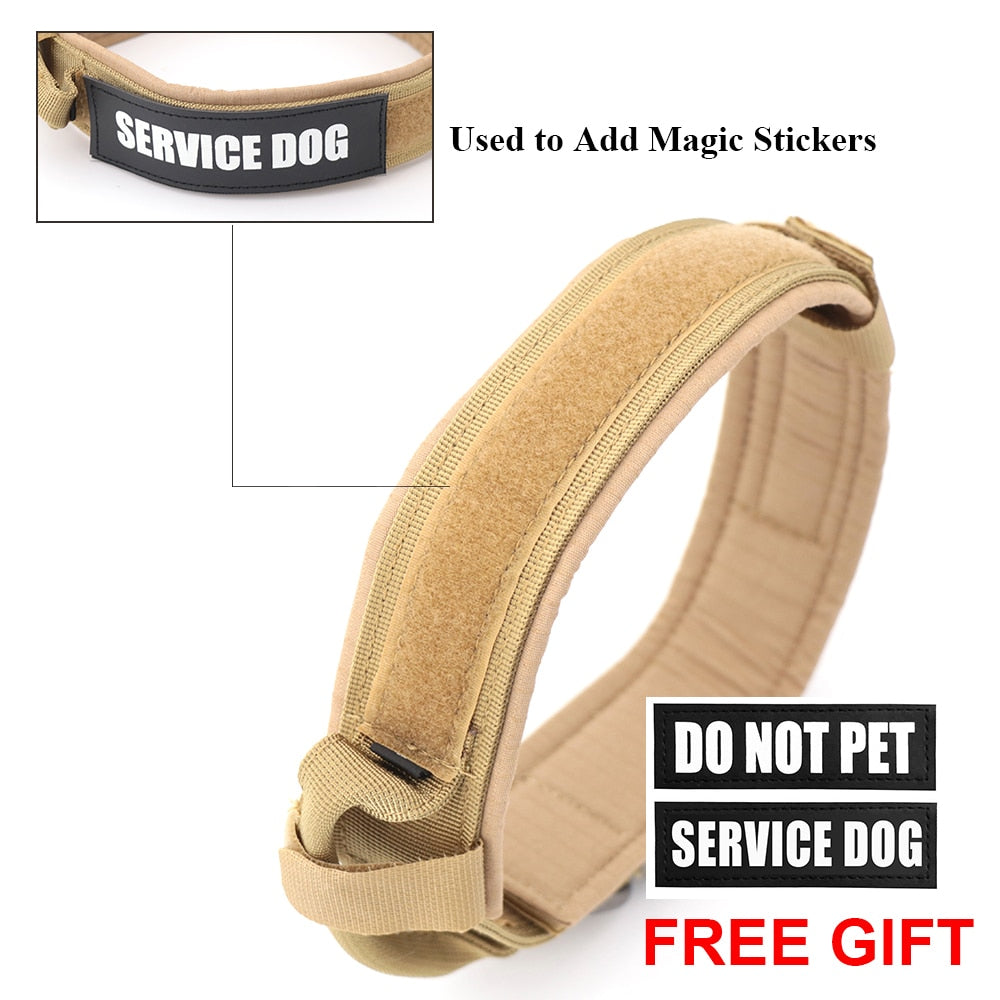 Adjustable Military Tactical Collar & Leash To Control & Handle Medium to Large Dog