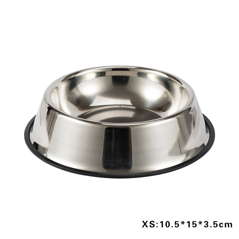 Stainless Steel Non-slip Durable Feeding Bowls for Dog / Cat / Pet