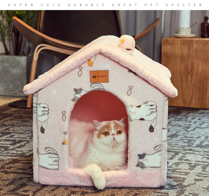 Foldable House Bed For Small Medium Dog & Cat
