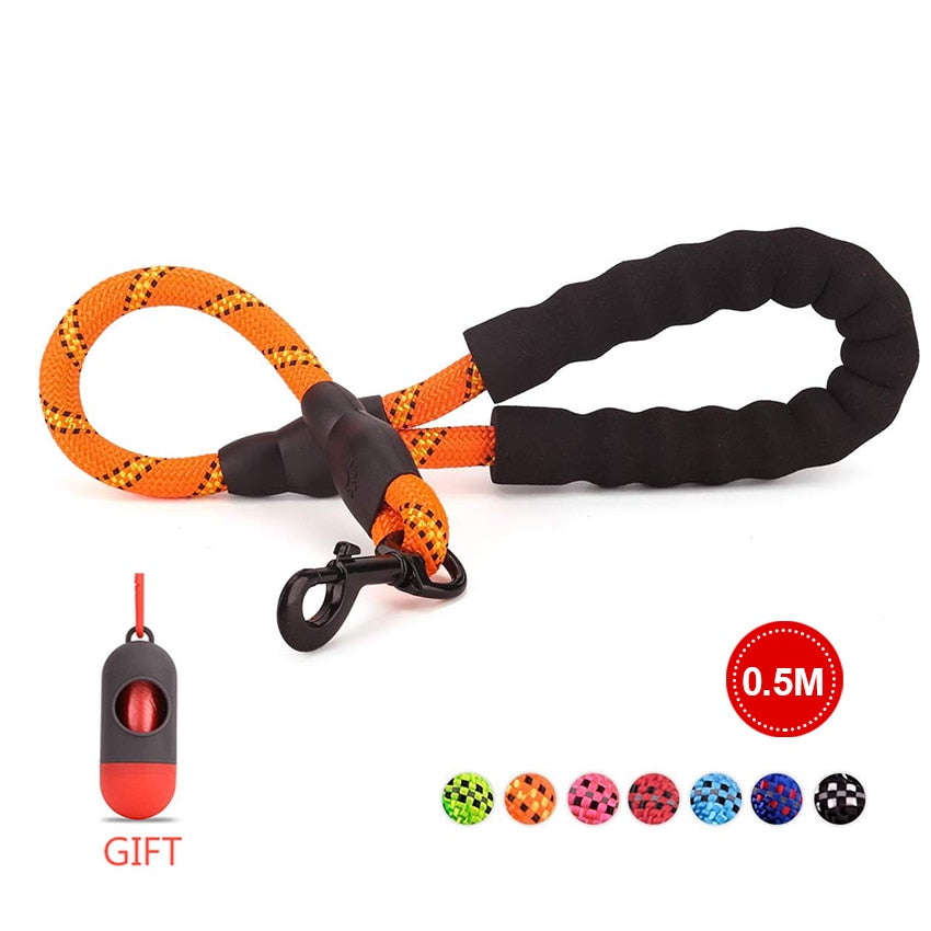 Heavy Duty Reflective Dog Leash 1.5M Long with Comfortable Padded Handle