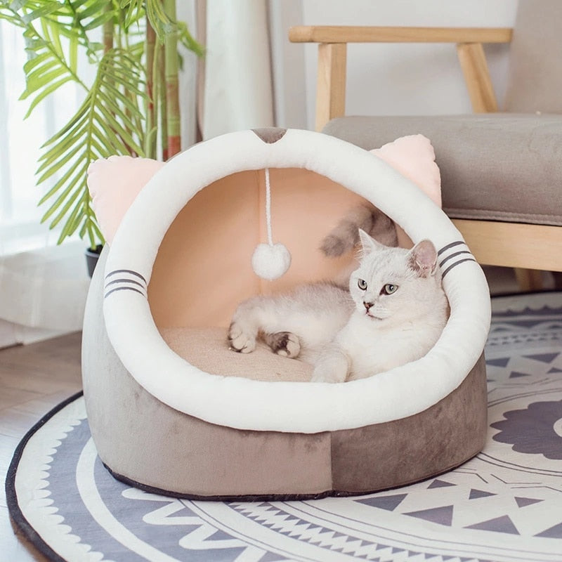 Warm Soft Comfy & Relaxing Cat Sleeping House & Bed
