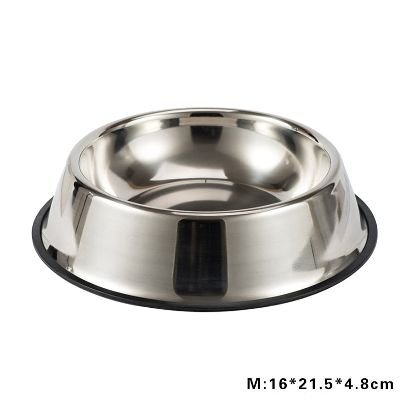 Stainless Steel Non-slip Durable Feeding Bowls for Dog / Cat / Pet