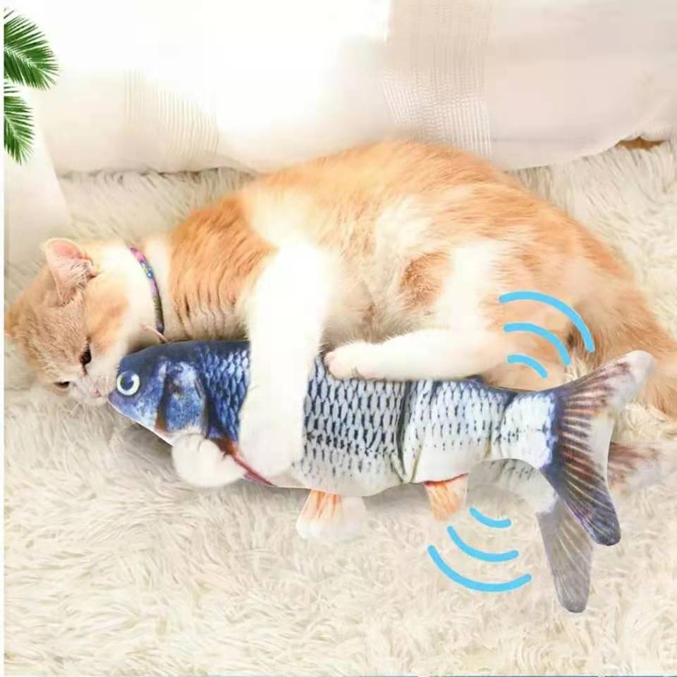 Interactive & Realistic Fish Toy For Cat to Play - Electric USB Charger