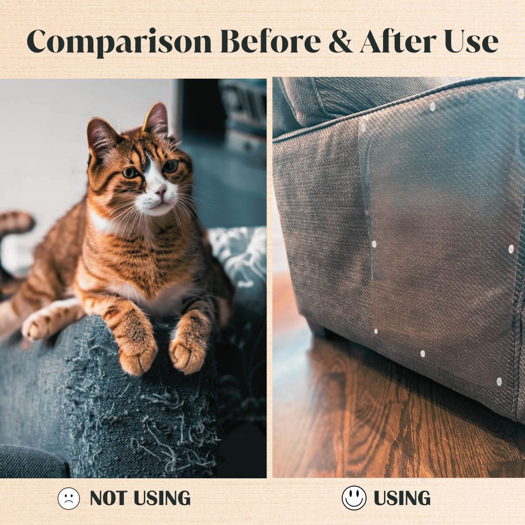 Cat Scratch-Resistant Furniture Protectors with 8-Pack and More Including Twist Pins - Cat Couch Guards - Furniture Protectors from Cat Scratch