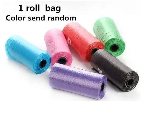 Dog Waste Bag With Poop Bag Dispenser And Carrying Clip Includes 1 Roll (15 Bags) Earth-Friendly Leak-Proof Pet Wast Bags