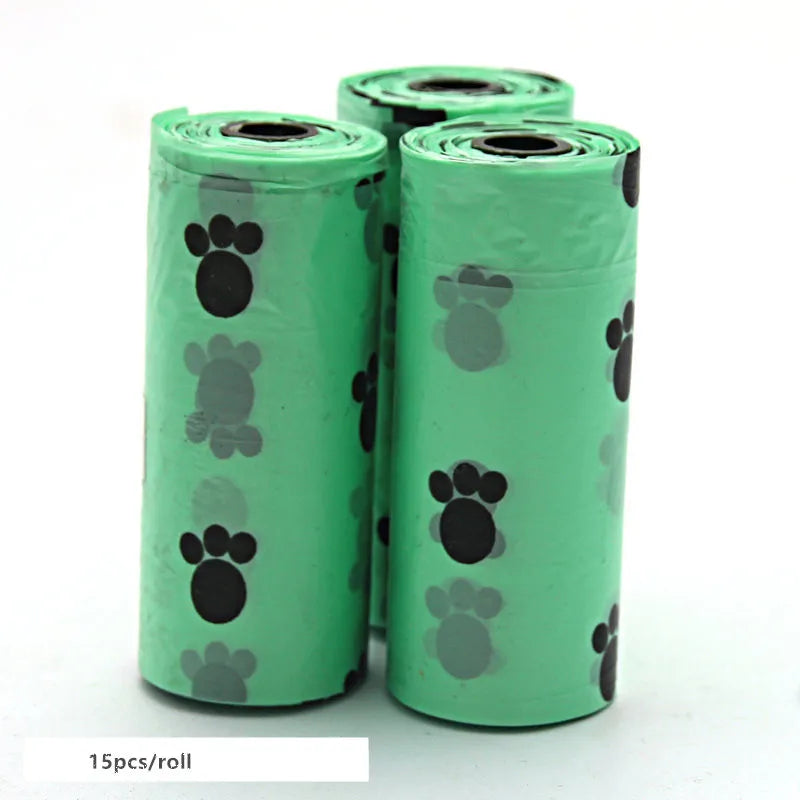 New Dog Poop Bag for Dog Pets Waste Garbage Bags Carrier Biodegradable Clean-up BagWaste Pick Up Clean Bag for Dog