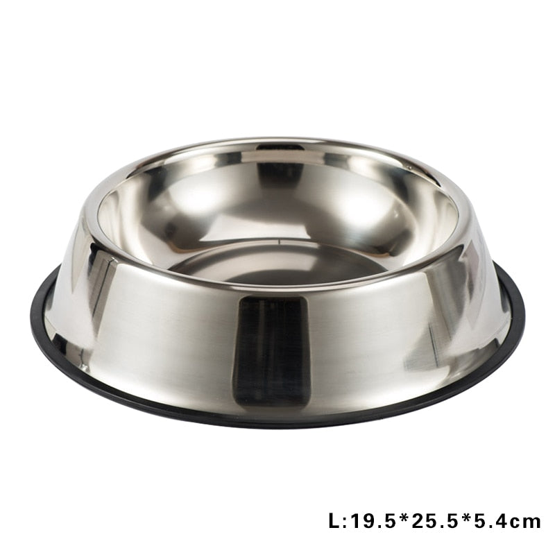 Stainless Steel Non-slip Durable Feeding Bowls for Dog / Cat / Pet