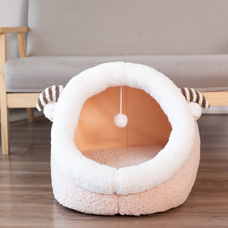 Warm Soft Comfy & Relaxing Cat Sleeping House & Bed