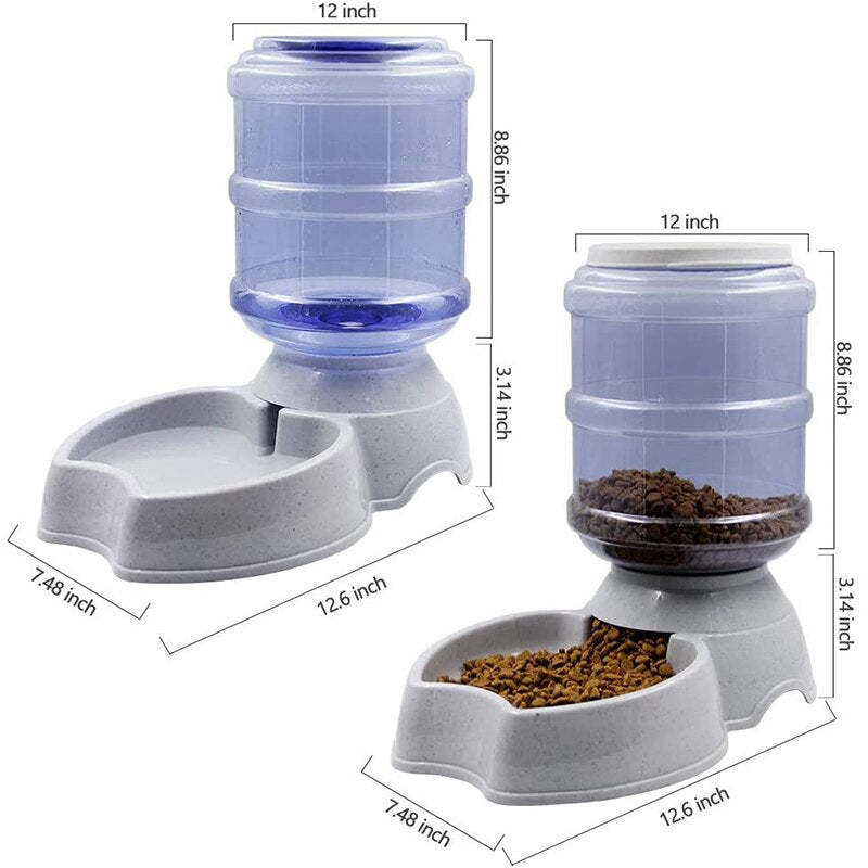 3.8L Gravity Pet Water Dispenser & Automatic Feeder