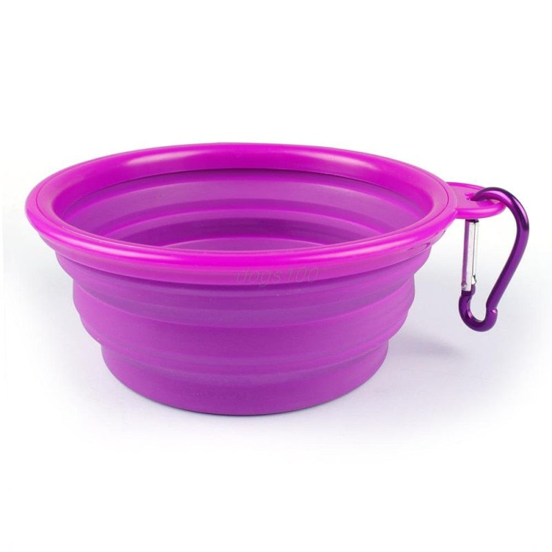 Portable & Collapsible Soft Silicone Feeding & Water Bowls For Dog / Cat During Travel