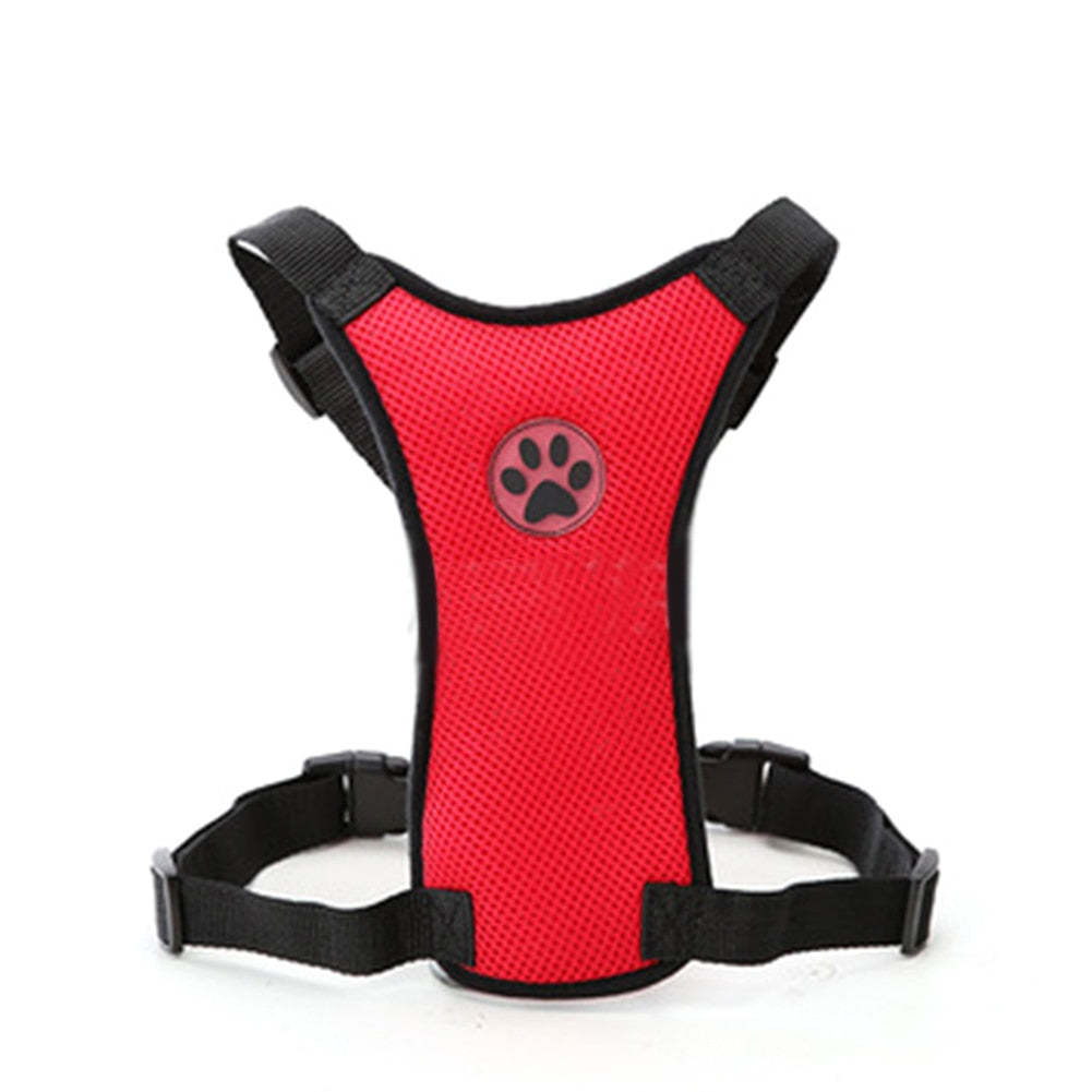 Breathable Dog Harness Leash With Adjustable Safety Seat Belt Straps For Car