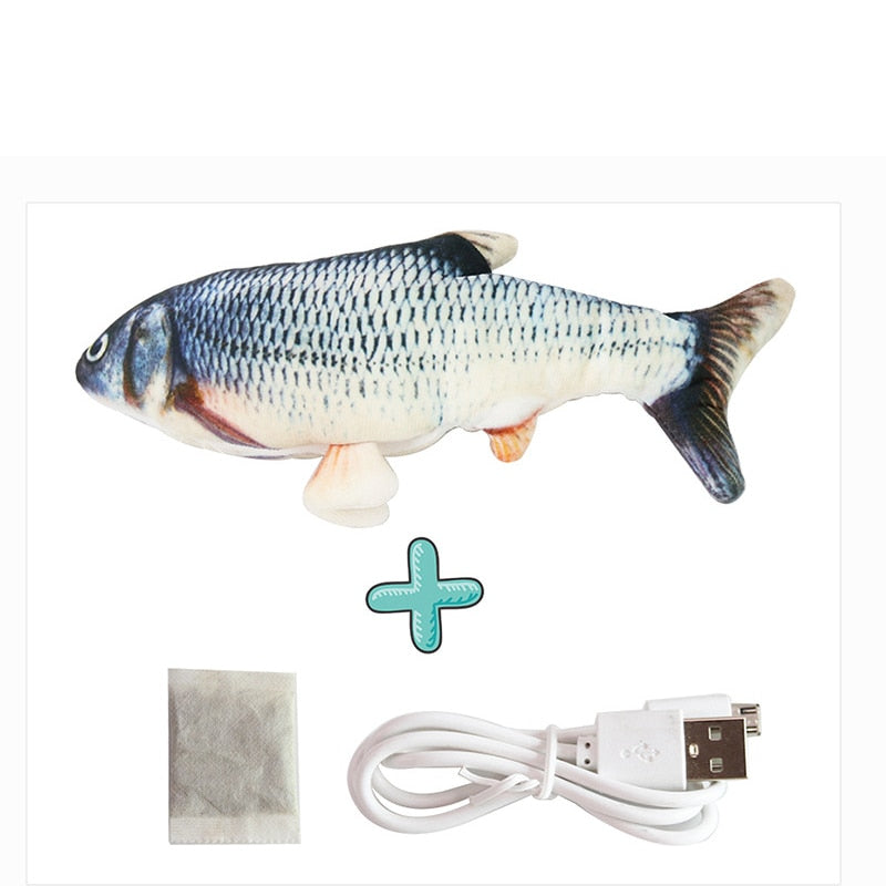 Interactive & Realistic Fish Toy For Cat to Play - Electric USB Charger