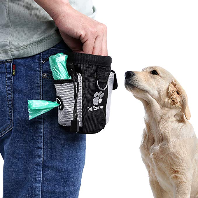 Hands-Free Training Treat Waist Carrier for Pet Toys, Food, Poop Bag